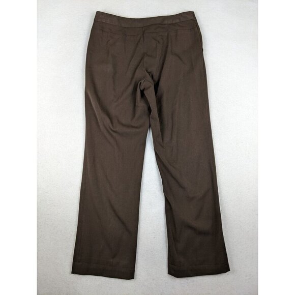 RAFAELLA - WOMEN'S BROWN FLAT FRONT DRESS PANTS - SIZE 8 - Picture 9 of 9
